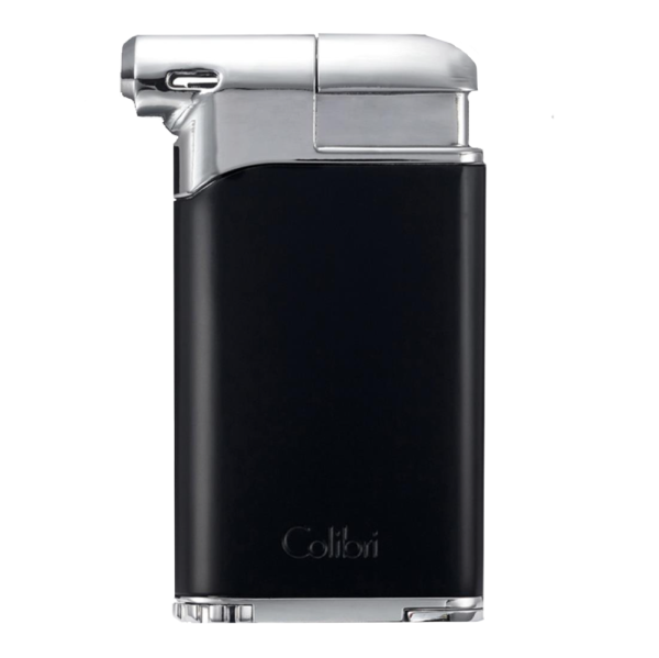 Colibri Pacific II Pipe Lighter Black/Chorm, the elegant lighter for style-conscious pipe smokers