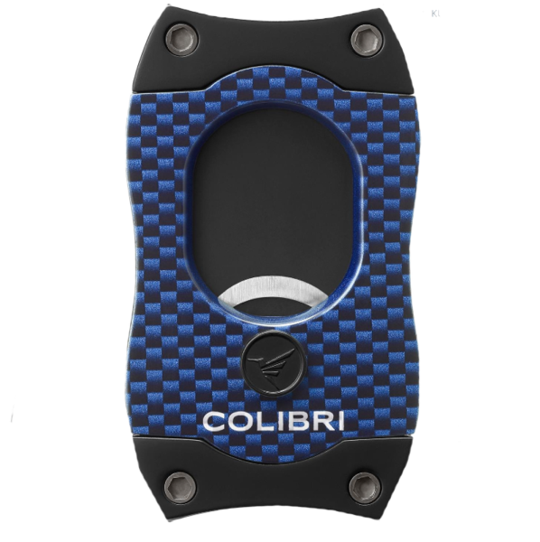 Colibri Zigarrencutter S-Cut II Carbon/Blau ein Cutter mit ausgeklügelter Technik für intuitive Handhabung