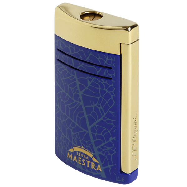 S.T. Dupont Maxijet Partagas Linea Maestra Blue/Gold front view