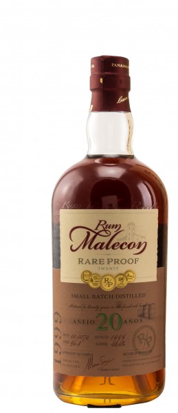 Rum Malecon Rare Proof 20 years with balanced flavours 