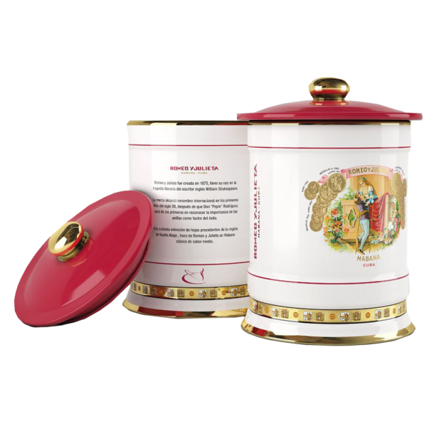 Romeo y Julieta porcelain jar without cigars perfect for storing cigars 