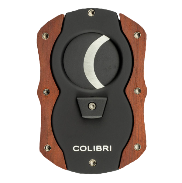 Colibri cigar cutter Cut-Wood red-brown closed, reliable cutting tool with style