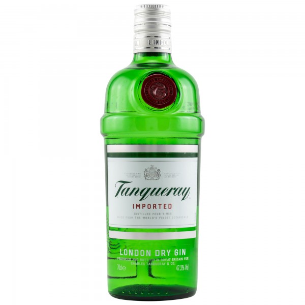 Tanqueray London Dry Gin in a fancy bottle 